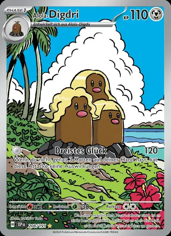 Alola digdri 208/191 – Pokémon Stürmische Funken Karte