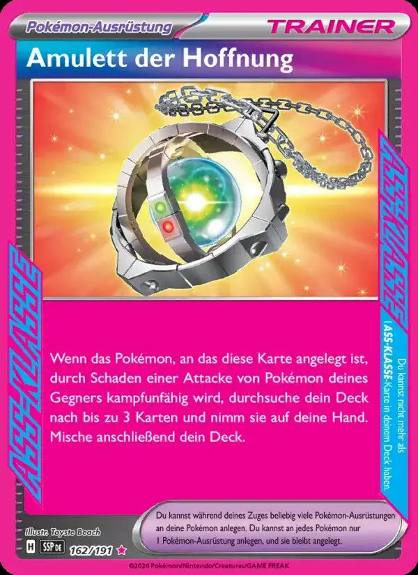 Amulett der hoffnung 162/191 – Pokémon Stürmische Funken Karte