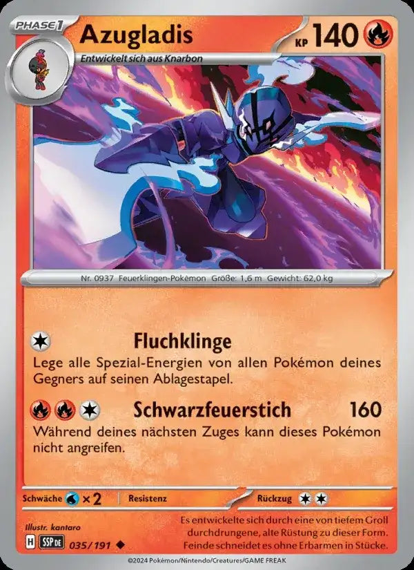 Azugladis 035/191 – Pokémon Stürmische Funken Karte