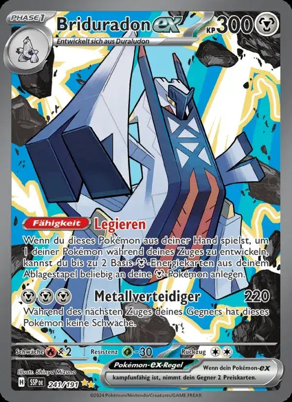 Briduradon ex 241/191 – Pokémon Stürmische Funken Karte