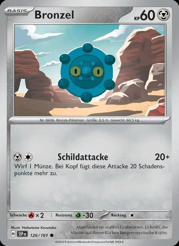 Bronzel 126/191 – Pokémon Stürmische Funken Karte