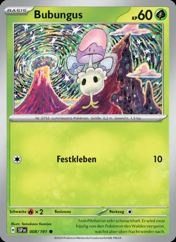 Bubungus 008/191 – Pokémon Stürmische Funken Karte