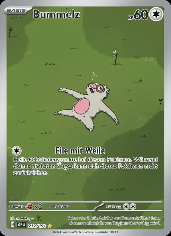 Bummelz 212/191 – Pokémon Stürmische Funken Karte