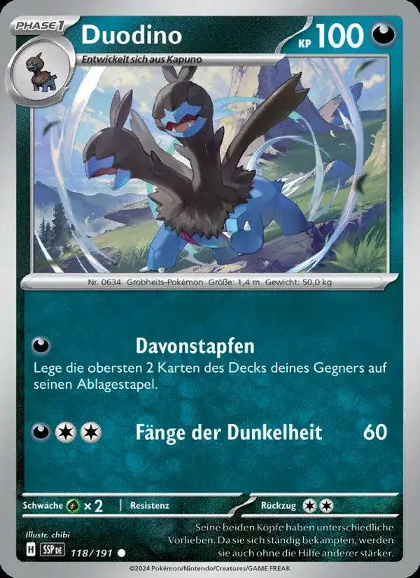 Duodino 118/191 – Pokémon Stürmische Funken Karte