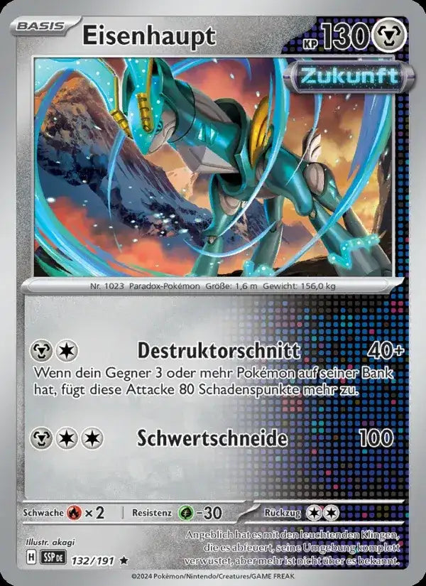 Eisenhaupt 132/191 – Pokémon Stürmische Funken Karte
