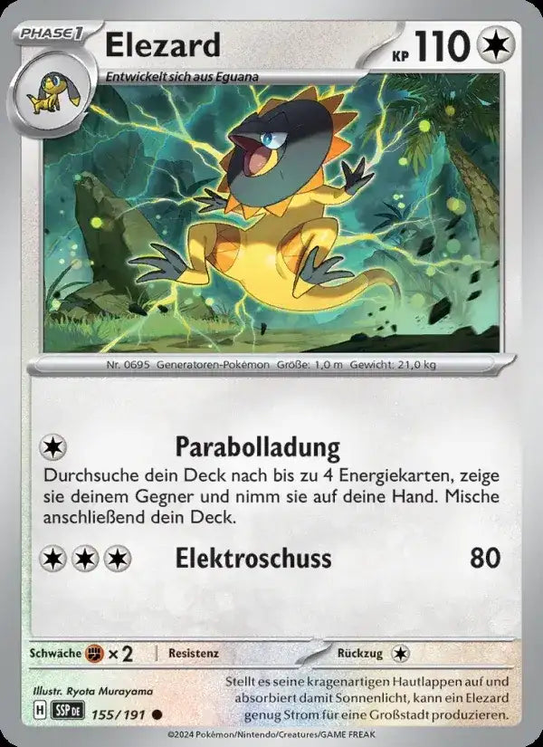 Elezard 155/191 – Pokémon Stürmische Funken Karte