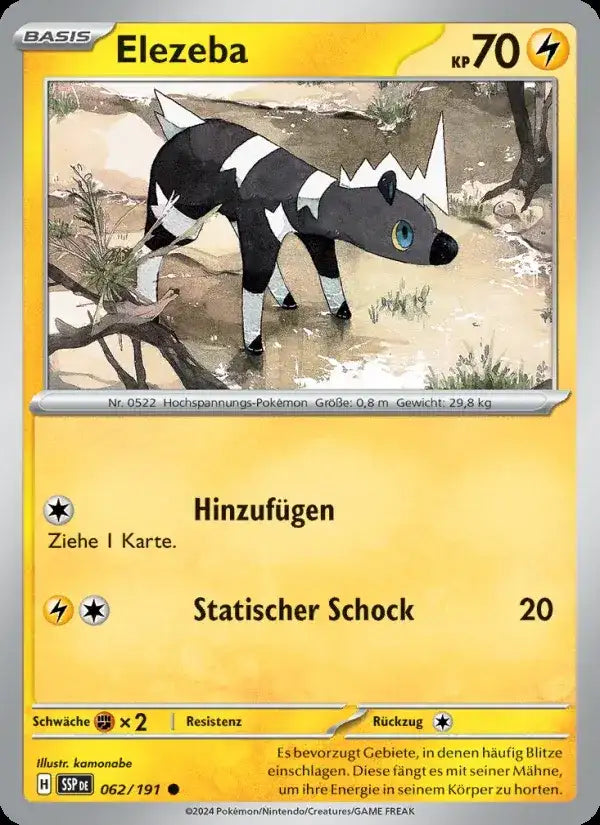 Elezeba 062/191 – Pokémon Stürmische Funken Karte