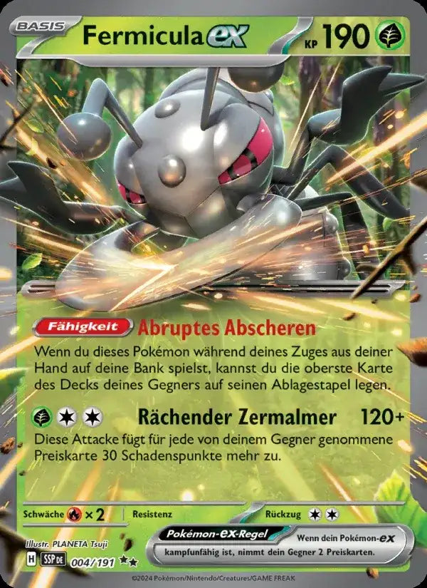 Fermicula ex 004/191 – Pokémon Stürmische Funken Karte
