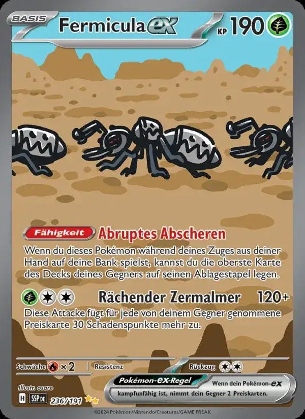 Fermicula ex 236/191 – Pokémon Stürmische Funken Karte