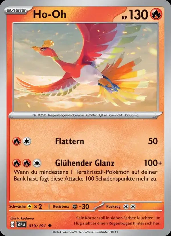 Ho oh 019/191 – Pokémon Stürmische Funken Karte