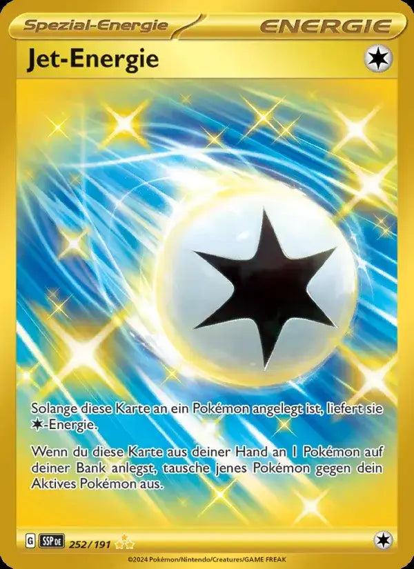 Jet energie 252/191 – Pokémon Stürmische Funken Karte