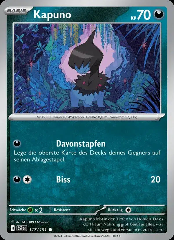 Kapuno 117/191 – Pokémon Stürmische Funken Karte