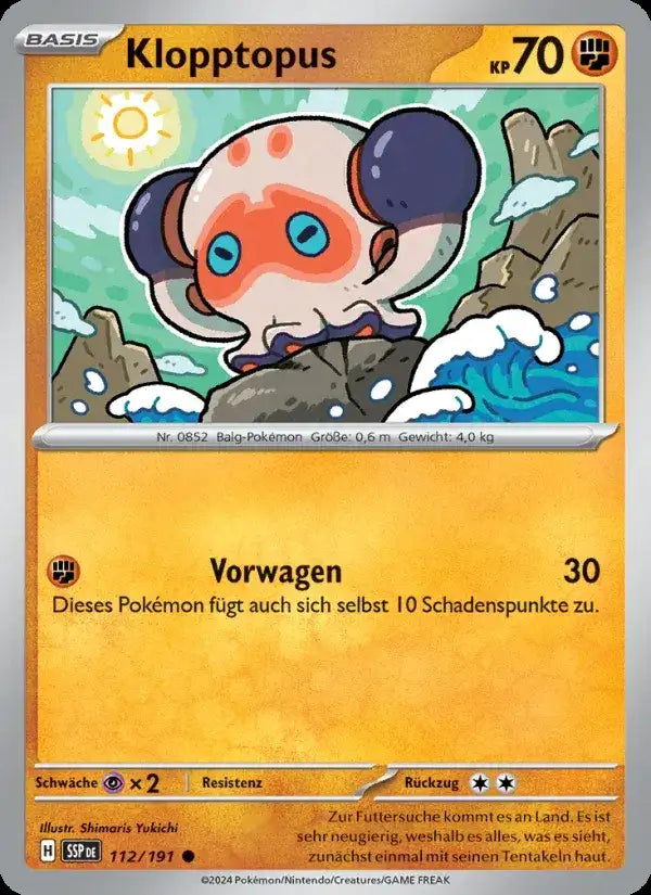 Klopptopus 112/191 – Pokémon Stürmische Funken Karte
