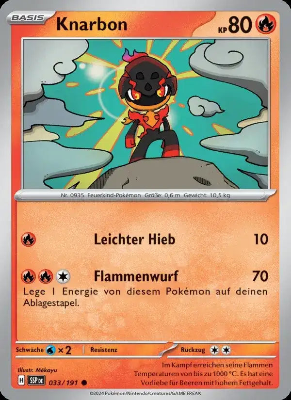 Knarbon 033/191 – Pokémon Stürmische Funken Karte
