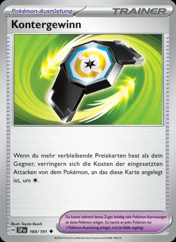 Kontergewinn 169/191 – Pokémon Stürmische Funken Karte