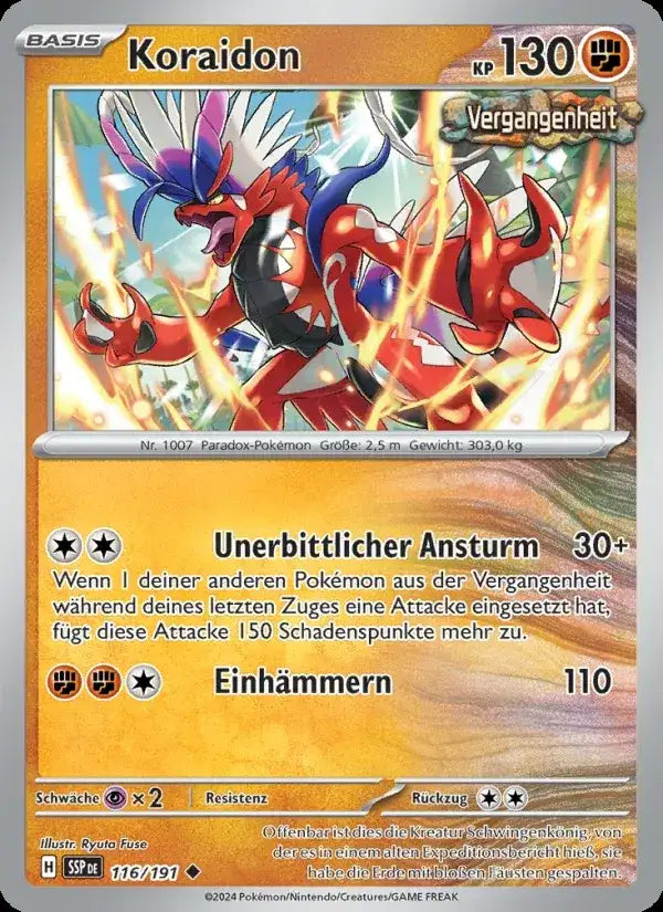 Koraidon 116/191 – Pokémon Stürmische Funken Karte