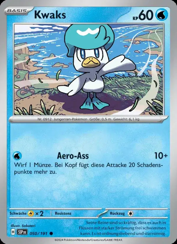 Kwaks 050/191 – Pokémon Stürmische Funken Karte