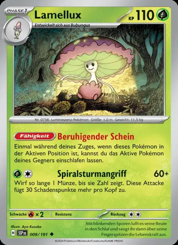 Lamellux 009/191 – Pokémon Stürmische Funken Karte