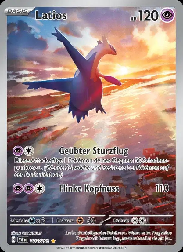 Latios 203/191 – Pokémon Stürmische Funken Karte