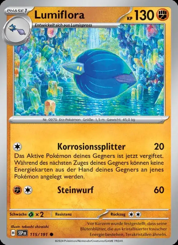 Lumiflora 115/191 – Pokémon Stürmische Funken Karte