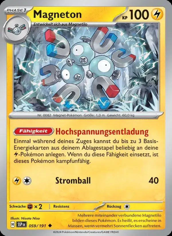 Magneton 059/191 – Pokémon Stürmische Funken Karte