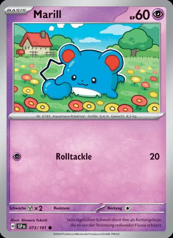 Marill 073/191 – Pokémon Stürmische Funken Karte