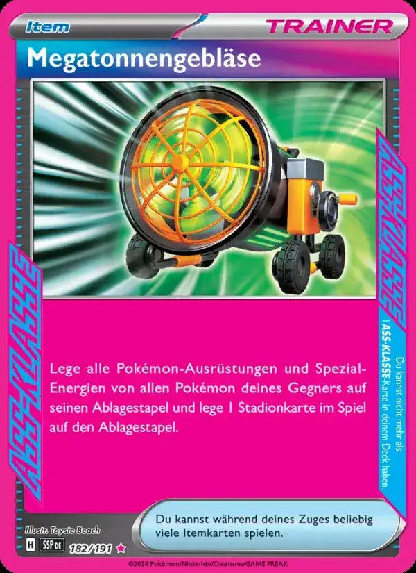 Megatonnengeblase 182/191 – Pokémon Stürmische Funken Karte
