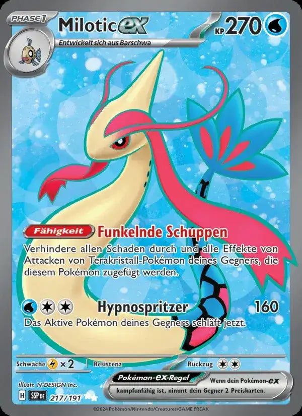 Milotic ex 217/191 – Pokémon Stürmische Funken Karte