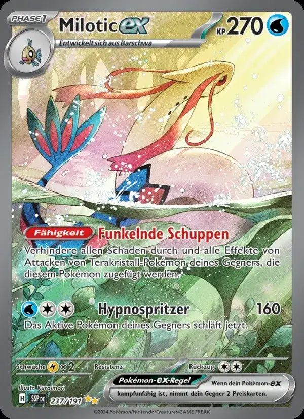 Milotic ex 237/191 – Pokémon Stürmische Funken Karte
