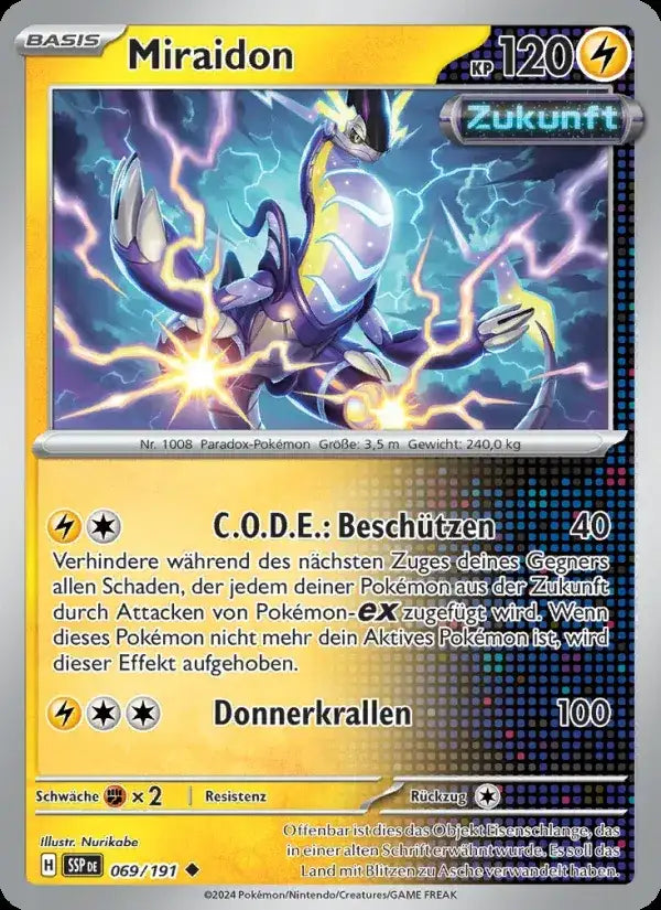 Miraidon 069/191 – Pokémon Stürmische Funken Karte