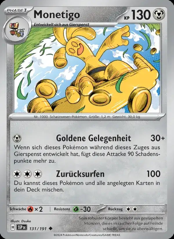 Monetigo 131/191 – Pokémon Stürmische Funken Karte