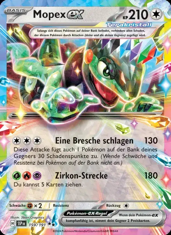 Mopex ex 159/191 – Pokémon Stürmische Funken Karte