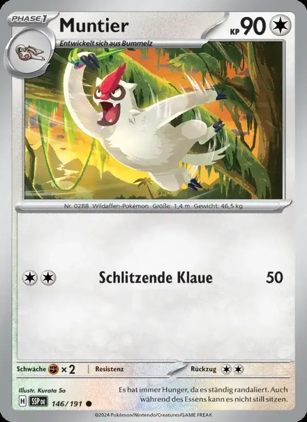 Muntier 146/191 – Pokémon Stürmische Funken Karte