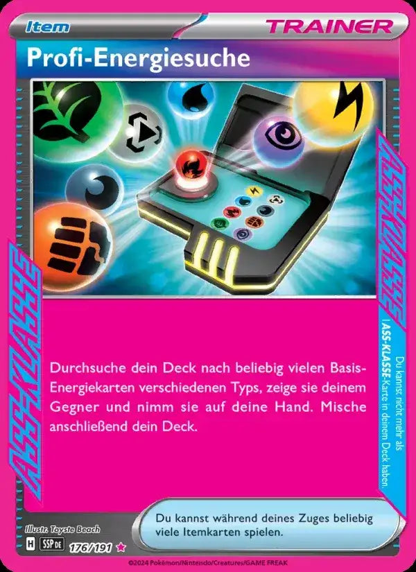 Profi energiesuche 176/191 – Pokémon Stürmische Funken Karte