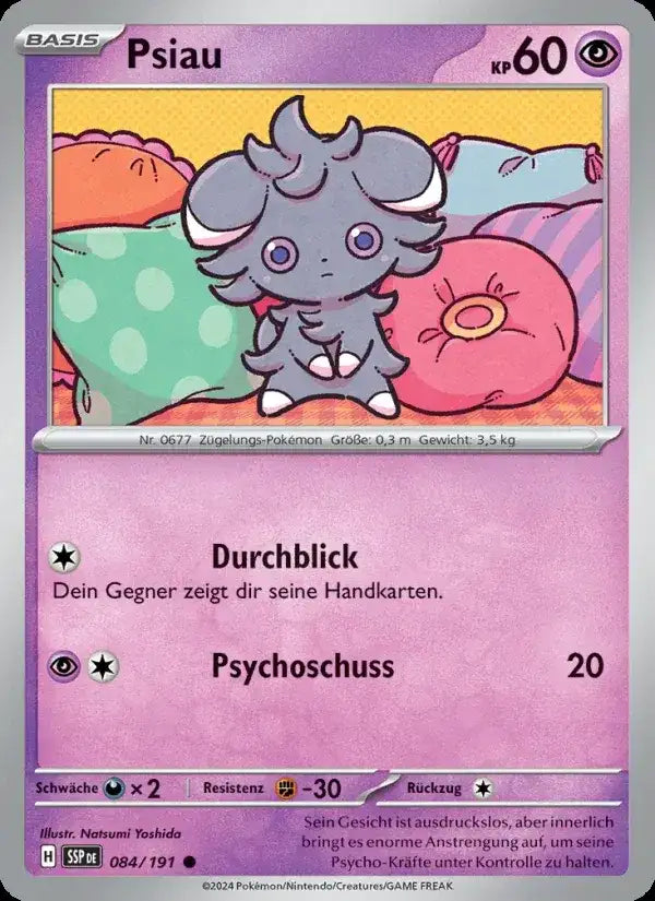 Psiau 084/191 – Pokémon Stürmische Funken Karte