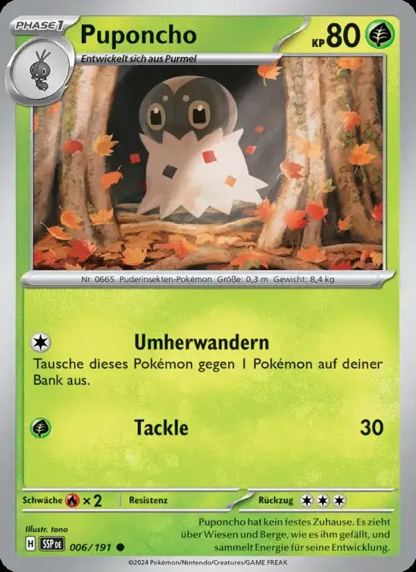 Puponcho 006/191 – Pokémon Stürmische Funken Karte