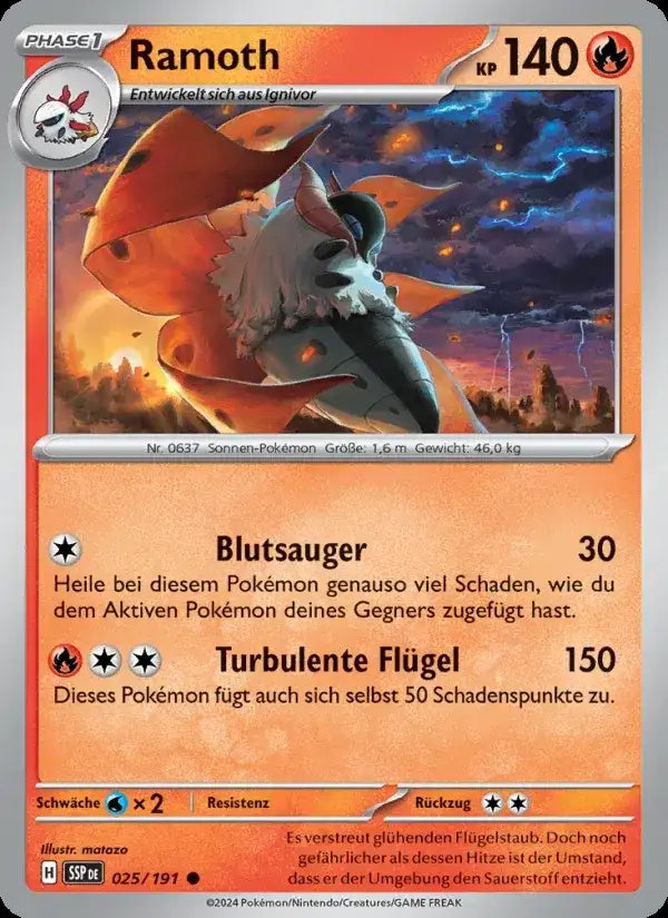 Ramoth 025/191 – Pokémon Stürmische Funken Karte