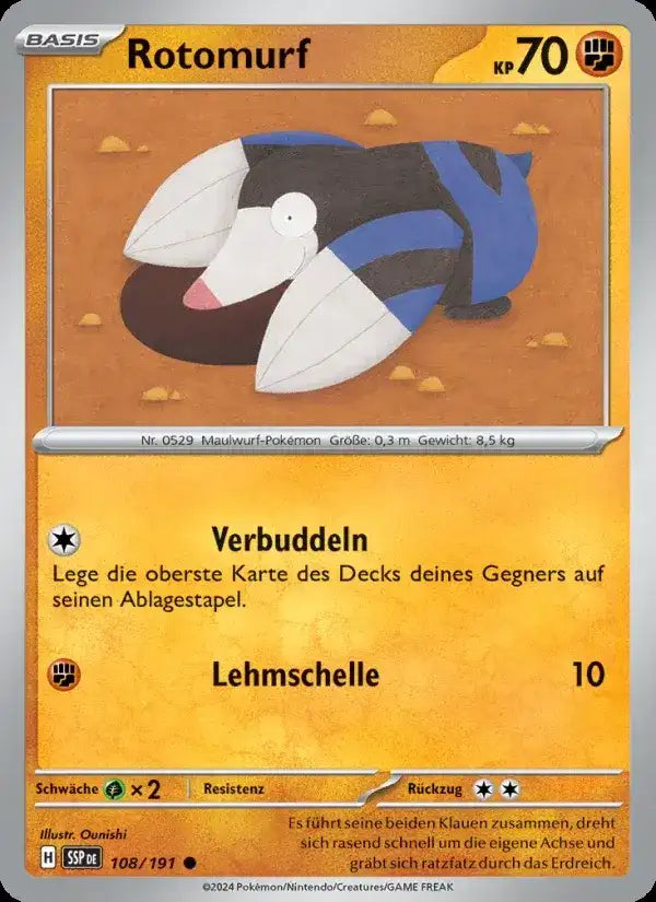 Rotomurf 108/191 – Pokémon Stürmische Funken Karte