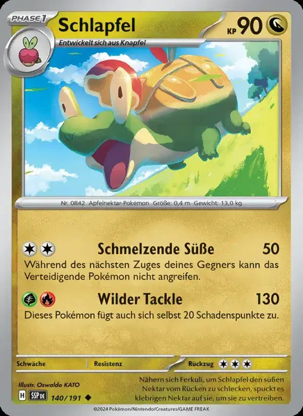 Schlapfel 140/191 – Pokémon Stürmische Funken Karte