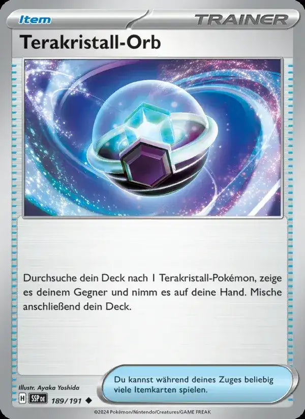 Terakristall orb 189/191 – Pokémon Stürmische Funken Karte
