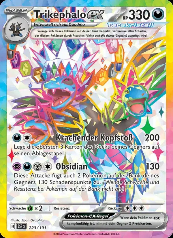 Trikephalo ex 223/191 – Pokémon Stürmische Funken Karte