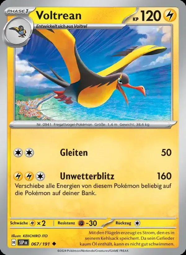 Voltrean 067/191 – Pokémon Stürmische Funken Karte