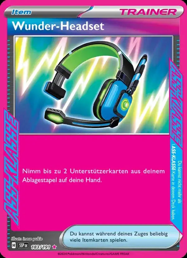 Wunder headset 183/191 – Pokémon Stürmische Funken Karte