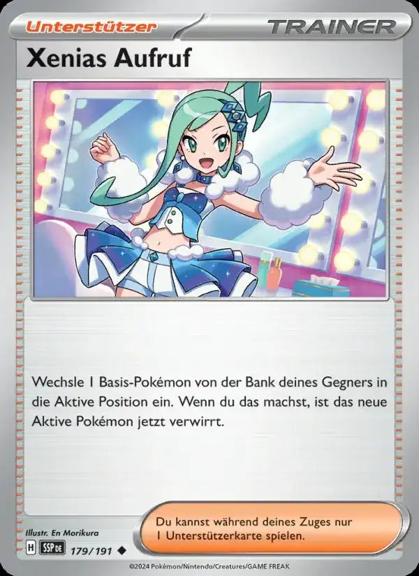 Xenias aufruf 179/191 – Pokémon Stürmische Funken Karte