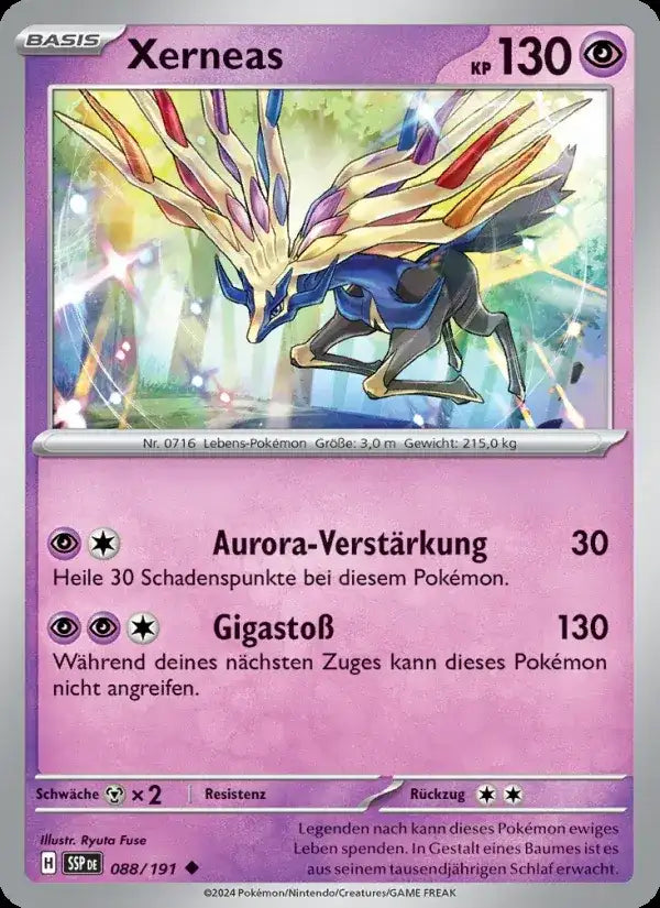 Xerneas 088/191 – Pokémon Stürmische Funken Karte