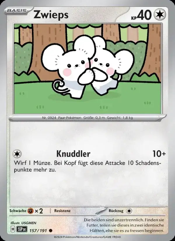 Zwieps 157/191 – Pokémon Stürmische Funken Karte