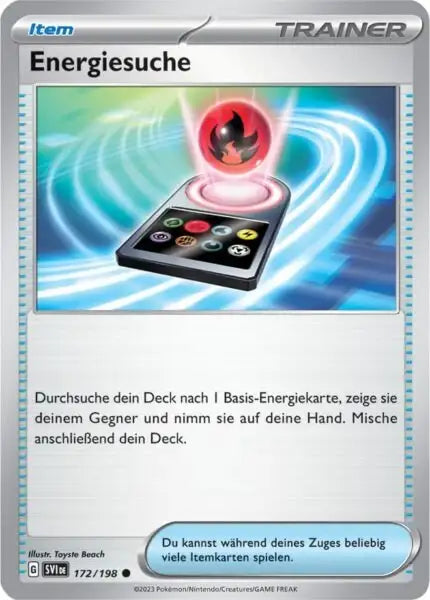 Energiesuche 172/198 – Pokémon Karmesin & Purpur Karte