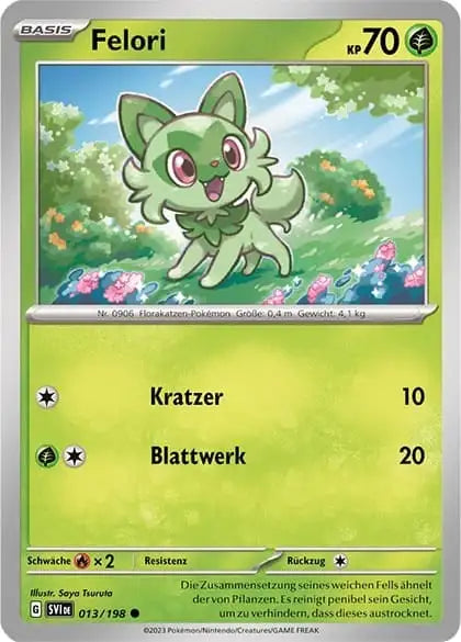 Felori 013/198 – Pokémon Karmesin & Purpur Karte