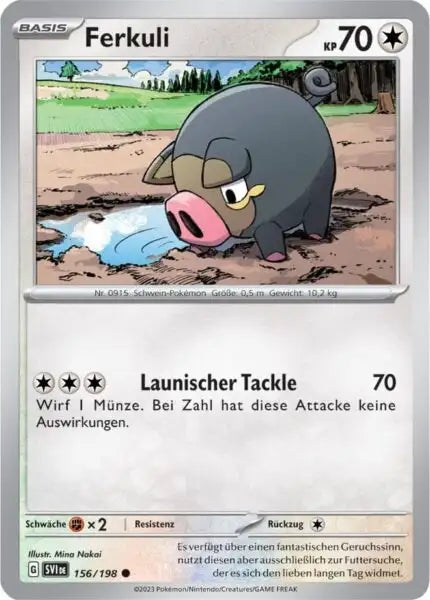 Ferkuli 156/198 – Pokémon Karmesin & Purpur Karte