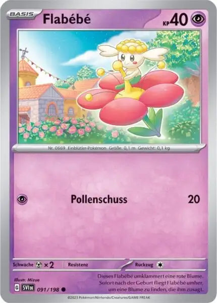 Flabebe 091/198 – Pokémon Karmesin & Purpur Karte